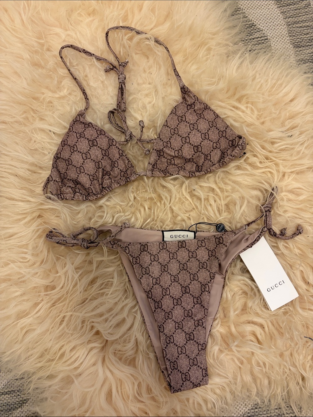 Gucci monogram two piece bikini
